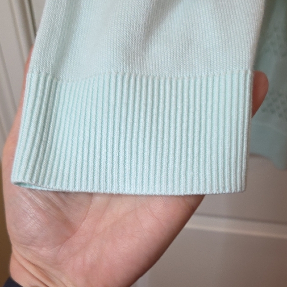 CLEARANCE Banana Republic Women's Light Seafoam Green Knit Top Size XL - Picture 6 of 11